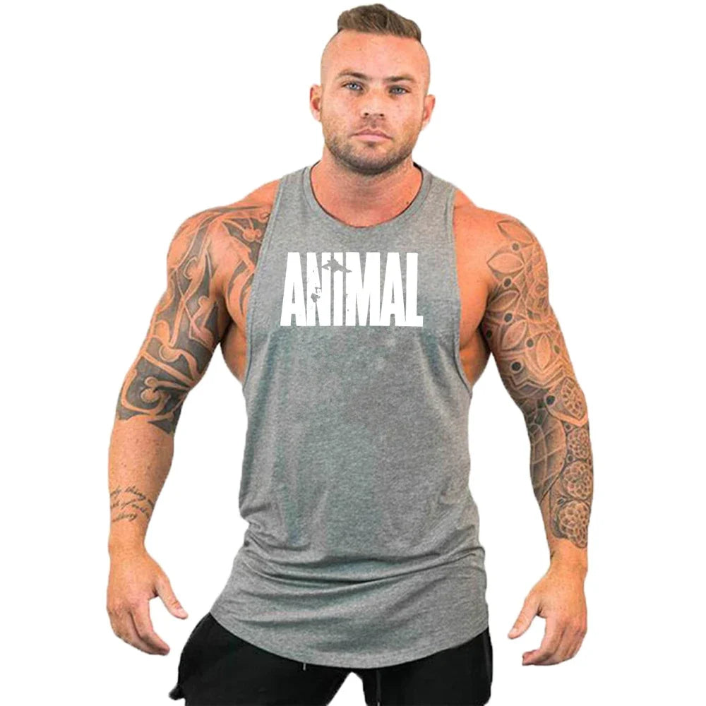 Gym Tank top Men Fitness Clothing Men's Bodybuilding Tank Tops Summer Gym Clothing for Male Sleeveless Vest T Shirt