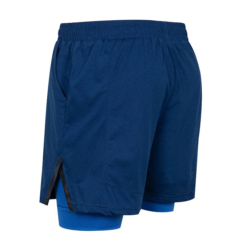 Running Shorts Men Gym Sports Shorts 2 In 1 Quick Dry Workout Training Gym Fitness Jogging Short Pants Summer Men Shorts