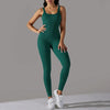 Women's Fitness seamless jumpsuit Solid Color Sports Jumpsuit Fitness Yoga Suit Jumpsuit Set Summer Ribbed Shapewear