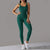 Women's Fitness seamless jumpsuit Solid Color Sports Jumpsuit Fitness Yoga Suit Jumpsuit Set Summer Ribbed Shapewear