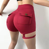Sexy Shorts Women Sport With Pocket Buttocks Fitness Summer High Waist Tights Leggings Push Up Female Shorts Gym Clothing Pants