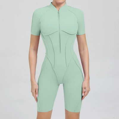 Women‘s Sports Jumpsuits Sets Fitness Combination impact bodysuit Shorts Outdoors Gym Workout Sexy Sports Jumpsuit kit Clothes