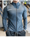 Mens Gym Fitness Shirts Tops High Quality Running Sport Jacket Outdoor Workout Sunscreen Clothing Training Sweatshirt Zipped