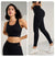 Women's Fitness High Waisted Skinny Sportswear Fitness Pants Bra Tops High Waisted Leggings Athletic Suit 2 Piece Yoga Wear