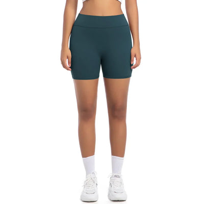 Womens Workout Shorts with Pockets Scrunch Butt Gym Biker Shorts High Waisted Booty Cargo Pants Yoga Running Leggings Activewear