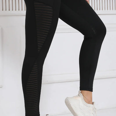 Women's Yoga Leggings with Work-Style Pockets Black Tight-Fit Sports Base Layer Fitness Pants for Gym Workout and Daily We