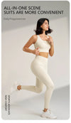 Women's Fitness High Waisted Skinny Sportswear Fitness Pants Bra Tops High Waisted Leggings Athletic Suit 2 Piece Yoga Wear