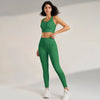 Women's Fitness High Waisted Skinny Sportswear Fitness Pants Bra Tops High Waisted Leggings Athletic Suit 2 Piece Yoga Wear