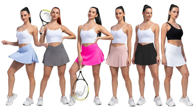 Women Fitness Shorts Skirts Yoga Seamless Leggings High Elastic Sports Fashion Gym Trainning Tennis Dresses High-Waist Skirts