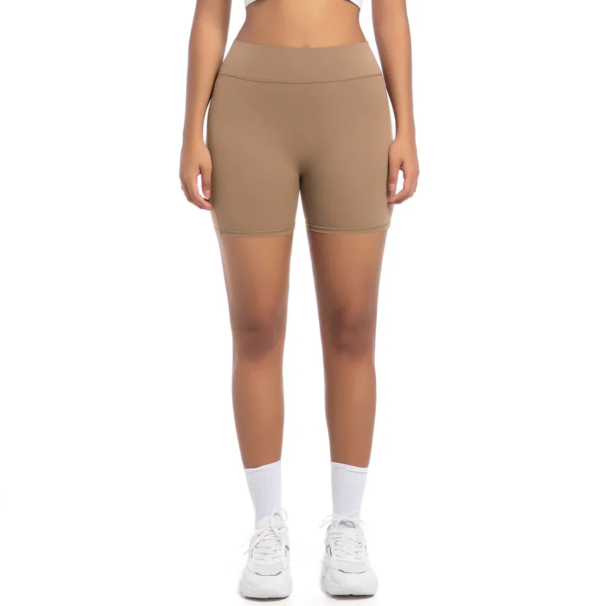 Womens Workout Shorts with Pockets Scrunch Butt Gym Biker Shorts High Waisted Booty Cargo Pants Yoga Running Leggings Activewear