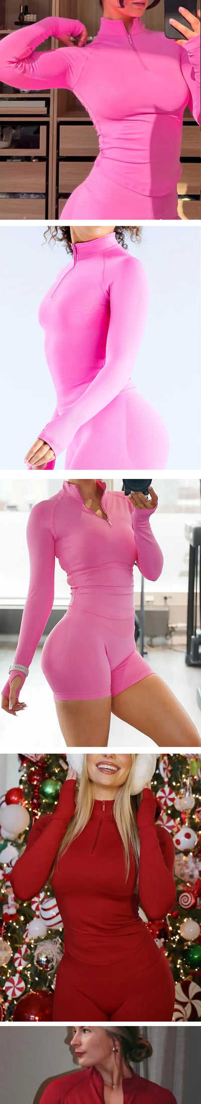 Half Zippy Jacket Women Running Long Sleeves Gym Coats Sports Shirts Gym Fitness Workout Pilates Clothes