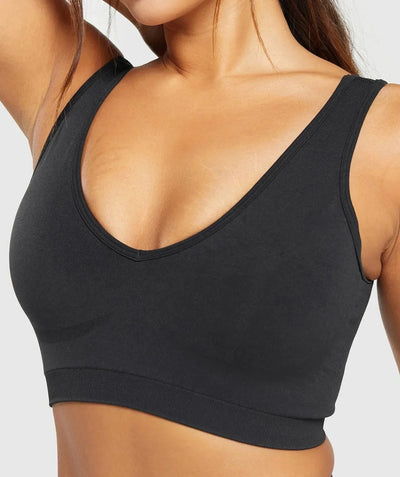 Sports Bra  Seamless Halter Neck Strap Bra Open Back Fitness Yoga Top Bras Support Women Workout Gym Crop Top