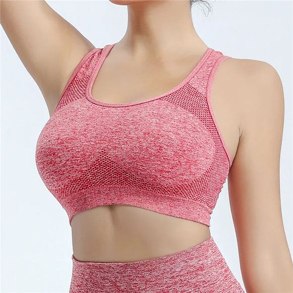Women Sports Bra Top Push Up Fitness Yoga Bra Running Workout Underwear Sport Tops For Women Breathable Running Vest Gym Wear