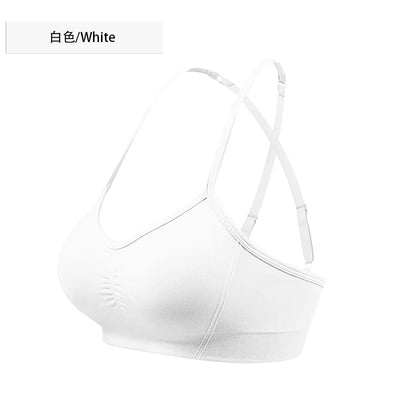 Womens Sports Bra Open Back Workout Yoga Top Workout Bras Yoga Bras Halter Top for Yoga Gym Workout Fitness