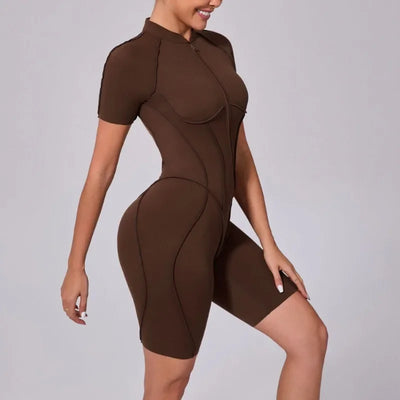 Women‘s Sports Jumpsuits Sets Fitness Combination impact bodysuit Shorts Outdoors Gym Workout Sexy Sports Jumpsuit kit Clothes