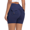 Womens Workout Shorts with Pockets Scrunch Butt Gym Biker Shorts High Waisted Booty Cargo Pants Yoga Running Leggings Activewear