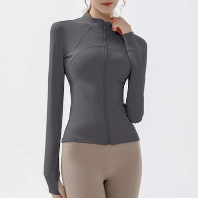 Women's Sports jackets Quick-drying Running Training Coat Fitness Top Gym Jacket Long Sleeve Sports Jacket Workout Sweatshirt