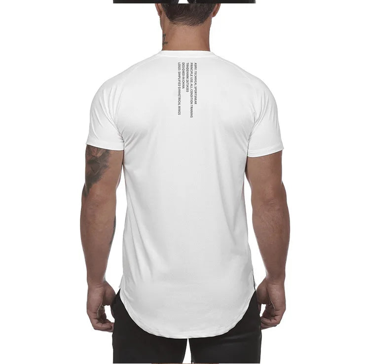 Fitness Gym Shirt Men Basketball Jersey Short Sleeve Sport T Shirt Exercise Training Shirts Bodybuilding Workout Running T-Shirt