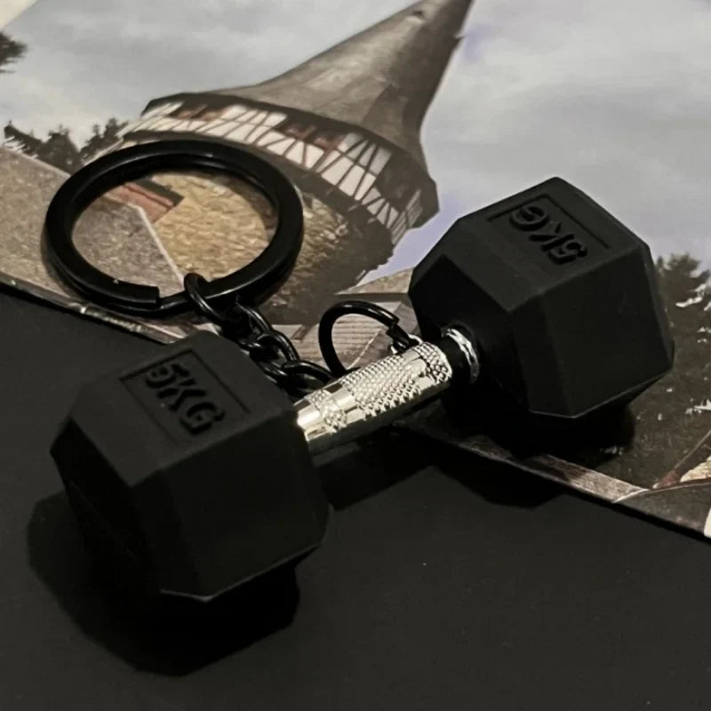 2025 New Barbell Keychain DlY Silicone Dumbbell Keychain Gym Gifts for Gym Lovers Fitness Trainer Gift Backpack Car Key Pendant