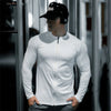 Men's Compression Jacket cardigan zipper Shirts Light Weight Slim Fit Long Sleeve Workout T-Shirts gym elasticity coat men tops