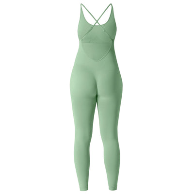 Jumpsuit Women One-piece Outfit  Sleeveless Square Neck  Bodysuit  Casual Streetwear Playsuits Sport Fitness Jumpsuit Women