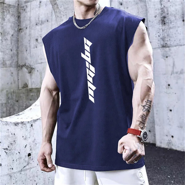 NEW Bodybuilding Sports Tank Tops Men Gyms Fitness Workout Sleeveless Shirt Male Summer Loose Undershirt Running men Vest tops