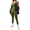 Jumpsuit Women One-piece Outfit  Sleeveless Square Neck  Bodysuit  Casual Streetwear Playsuits Sport Fitness Jumpsuit Women