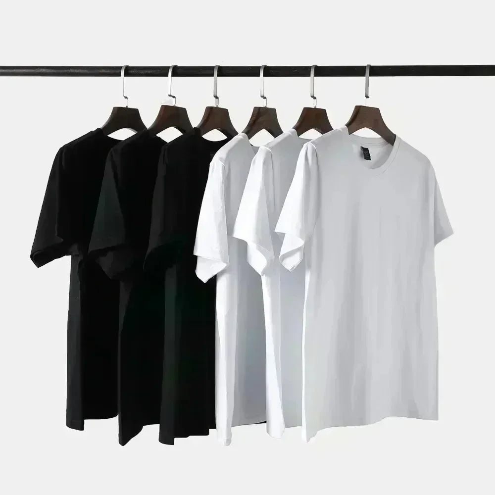 2025 Men's and Women's Fitness Short-sleeved T-shirts, Loose Cotton Round-neck T-shirts, Trendy and Fashionable