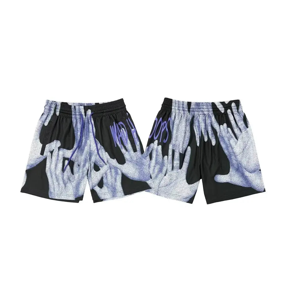Mens Basketball Shorts Casual Sports Jogging Mesh Short Pants Man Gym Fitness Workout Quick Dry Summer Print Shorts