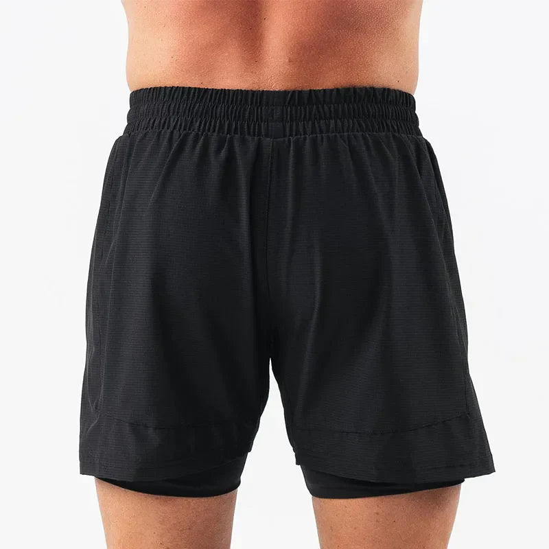 Running Shorts Men Gym Sports Shorts 2 In 1 Quick Dry Workout Training Gym Fitness Jogging Short Pants Summer Men Shorts