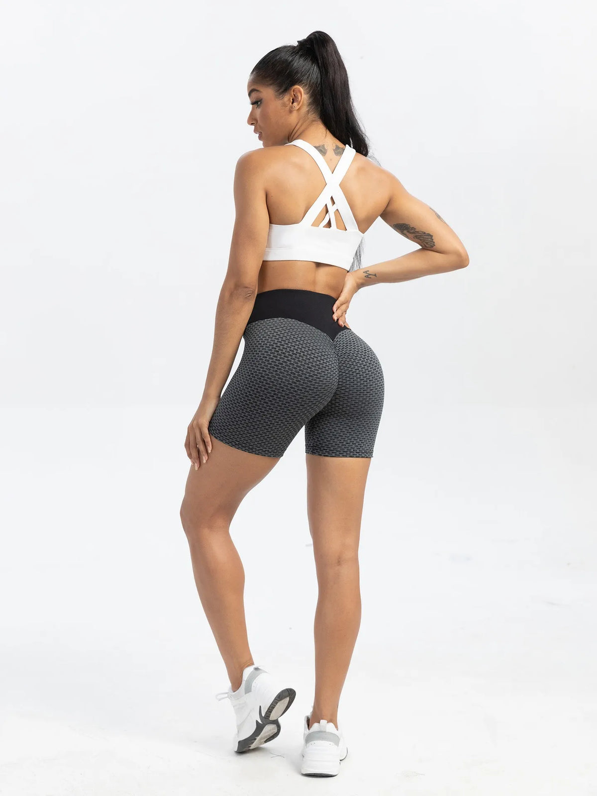Women Sports Short Yoga Legging Shorts Squat Proof High Waist Fitness Tight Shorts Quick Drying Cycling Workout Gym Shorts
