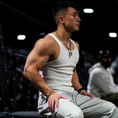 New Men's Vest, Gym Vest, Training, Fitness, Bodybuilding, Breathable Tops, M-3XL Men Bodybuilding Tank Top Gym Clothing Sport
