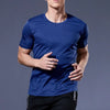 Men Fitness Gym t-Shirt Quick Dry Sport Running Shirts Man Short Sleeve Bodybuilding Top Training Football Jersey Man Sportswear