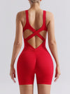 Padded Jumpsuit Sports Women Yoga Bodysuit Fitness Wear Gym Sportswear High Elastic Workout Running Clothes