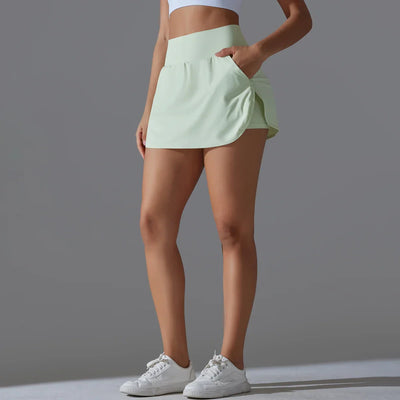 Women Gym Running Shorts Double Deck Quick Dry Gym Sport Shorts Fitness Jogging Workout Shorts With Pocket Sports Tight Short