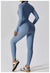Women's Jumpsuits One-Piece Suit Zipper Long Sleeved Yoga Set Gym Push Up Workout Clothes Fitness Bodysuit Sportswear Tracksuit