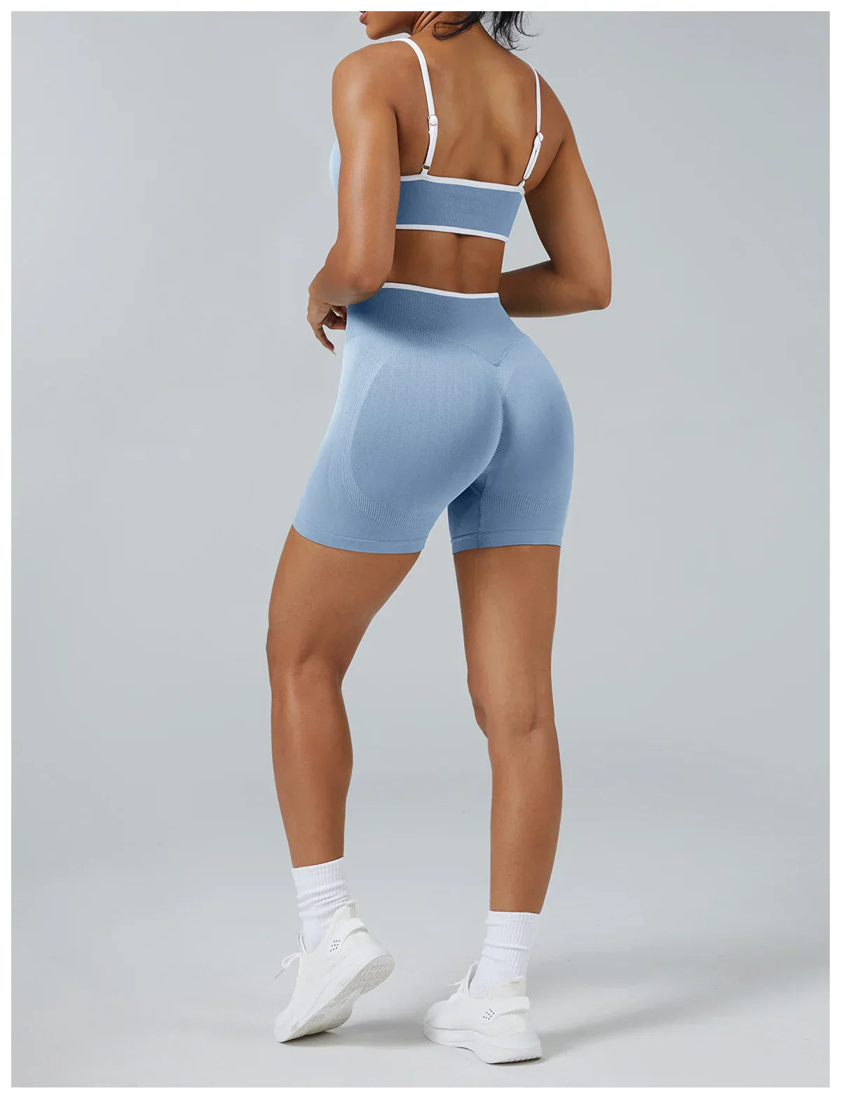 Women Sports Shorts Low Ribbed Waistband Yoga Shorts Seamless Workout Gym Clothes Woman High Stretch Running Shorts Women