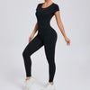 Women's Yoga Jumpsuit Fitness Sport Set Overalls Gym Clothing Wear Pilates Workout Clothes Women Short Sleeves Outfit Activewear