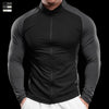 2024 New Men Sportswear Fitness Top Gym Jacket Quick-drying Breathable Slim Long-sleeved T-shirt Running Training Clothes Autumn
