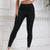 Women's Yoga Leggings with Work-Style Pockets Black Tight-Fit Sports Base Layer Fitness Pants for Gym Workout and Daily We