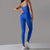 Women's Fitness seamless jumpsuit Solid Color Sports Jumpsuit Fitness Yoga Suit Jumpsuit Set Summer Ribbed Shapewear