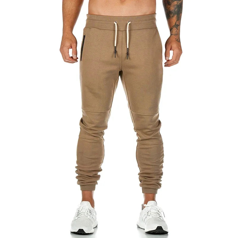Men's Lightweight Gym Jogger Pants Breathable Hiking Jogging Runing Stretch Exercise Workout Sweatpants with Zipper Pocket Pants