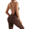 Jumpsuit Women One-piece Outfit  Sleeveless Square Neck  Bodysuit  Casual Streetwear Playsuits Sport Fitness Jumpsuit Women