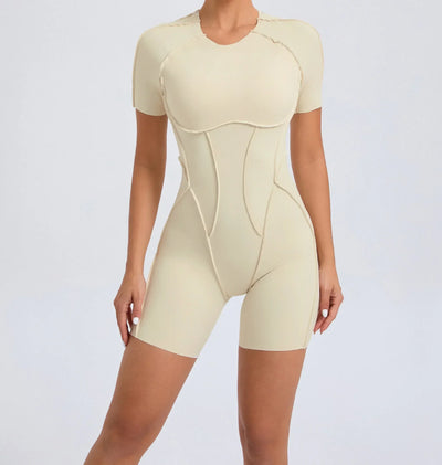Short Jumpsuit Gym Clothes For Women Sportswear Fitness Overalls Backless Scrunch Booty Yoga Suit Sports Set Outfit