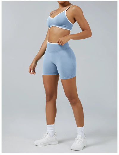 Women Sports Shorts Low Ribbed Waistband Yoga Shorts Seamless Workout Gym Clothes Woman High Stretch Running Shorts Women