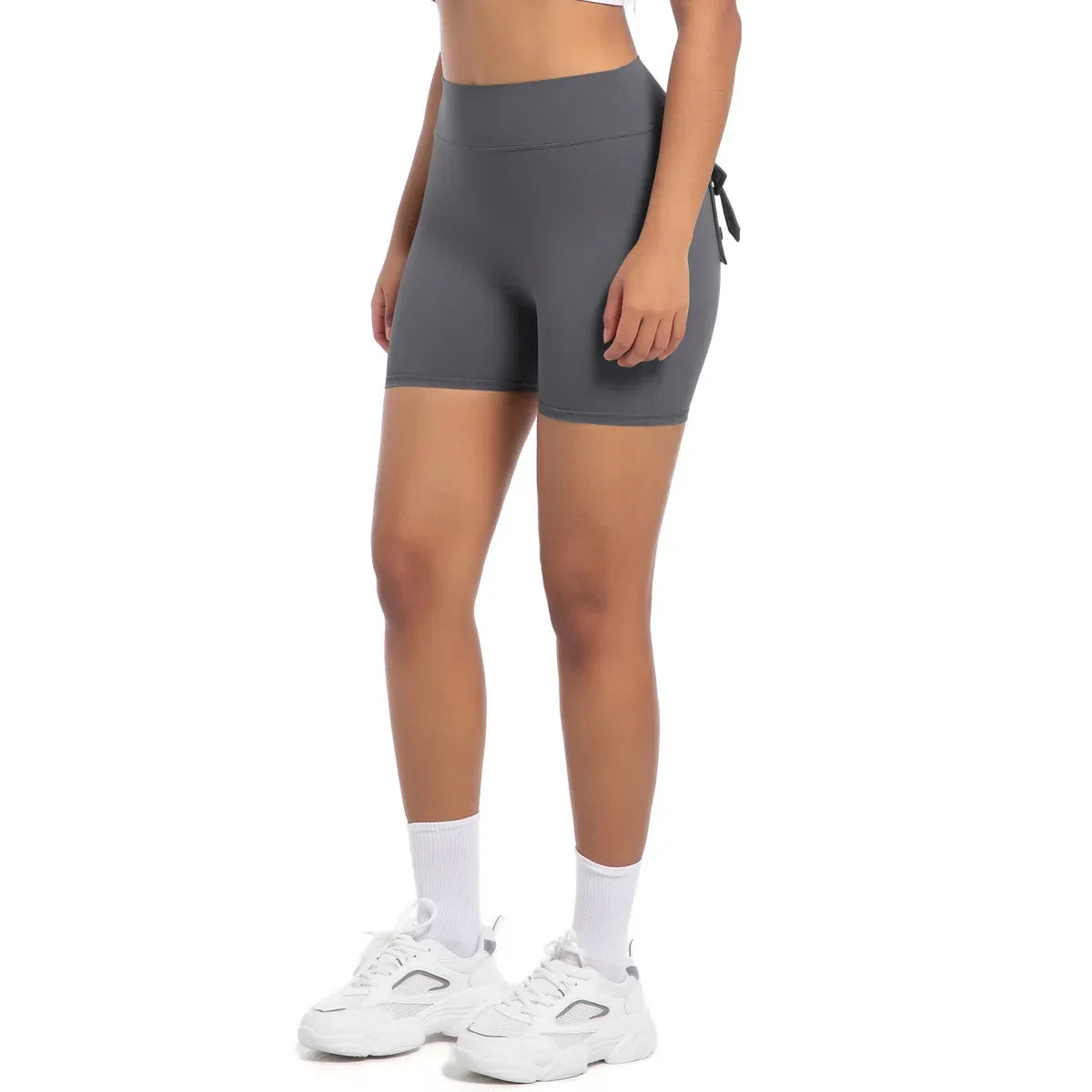 Womens Workout Shorts with Pockets Scrunch Butt Gym Biker Shorts High Waisted Booty Cargo Pants Yoga Running Leggings Activewear