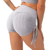 Yoga Shorts Women High Waist Push Up Sport Shorts Slim Workout Shorts with Side Drawstrings for Fitness Gym Training Cycling