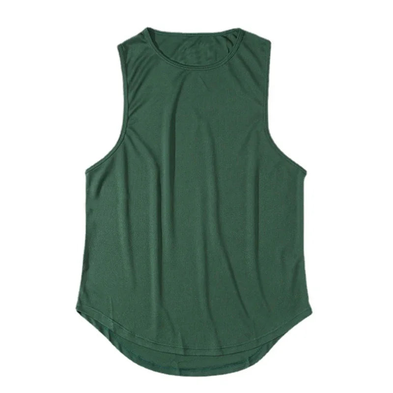 Gym Tank Top Men Mesh Quick Dry Bodybuilding Sleeveless Shirt Fitness Singlets Basketball Sportswear Muscle Vest Summer Clothing