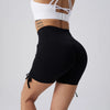 Women Sports Shorts Yoga Pant Drawstring High Waist Push Up Leggings Scrunch Shorts Sport Fitness Workout Butt Lifting Gym Short