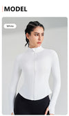 Women's Sports Fitness Long Sleeve Jacket New Yoga Clothing Tops Gym Tight Training Clothing Quick Dry Running Jacket
